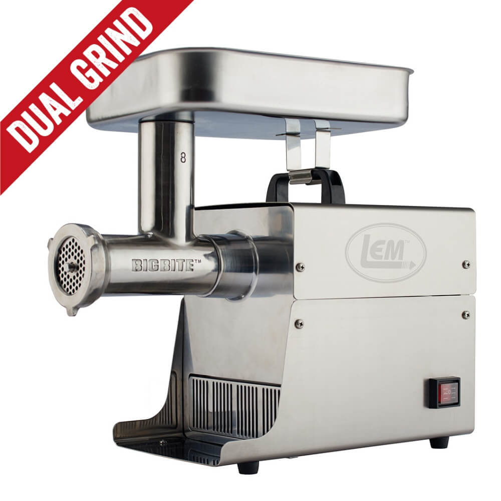 Dual Grind 8 Big Bite Meat Grinder 0.5HP LEM Products