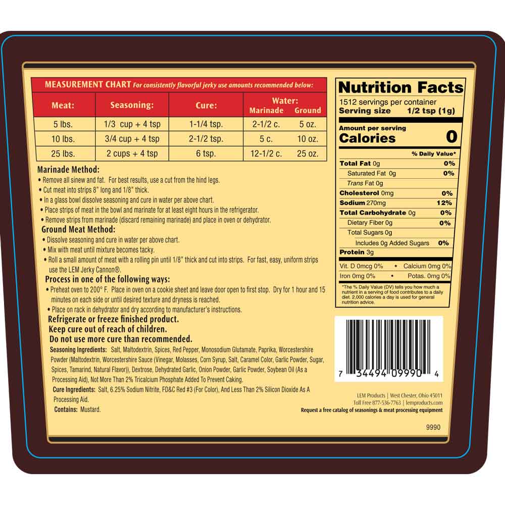 Backwoods Original Jerky Seasoning LEM Products