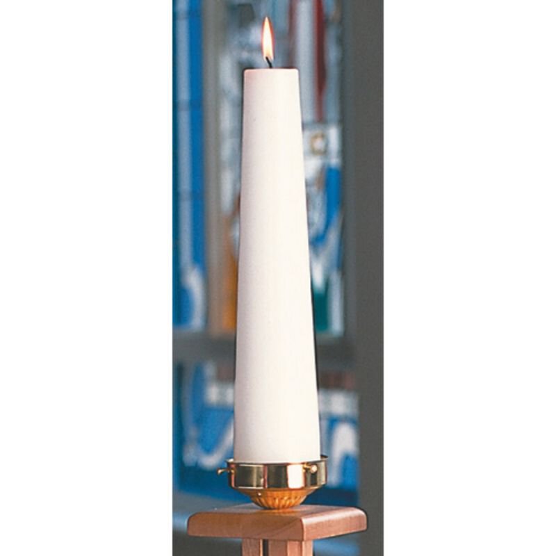 Plain White Christ Candle, Advent Living Grace Catalog