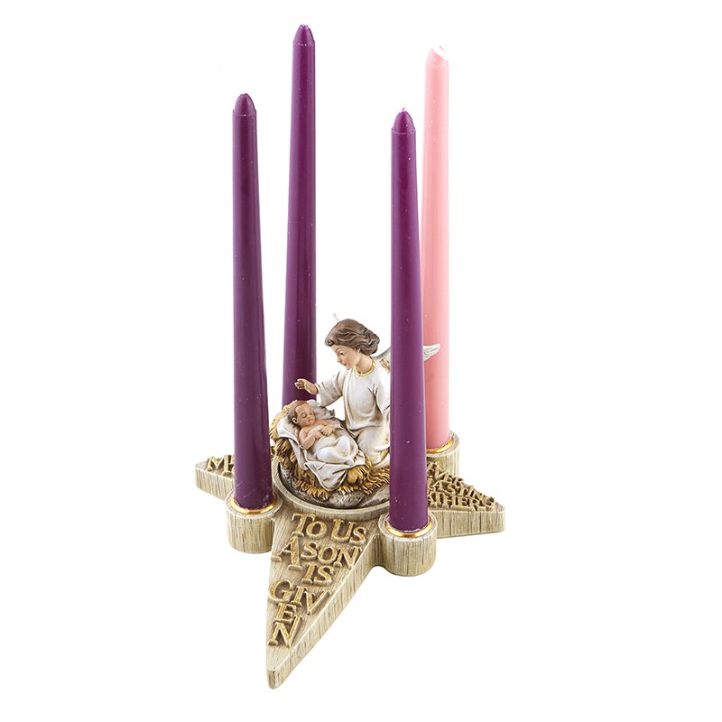 Nativity Angel Advent Wreath, Inspirational Gifts Living Grace Catalog