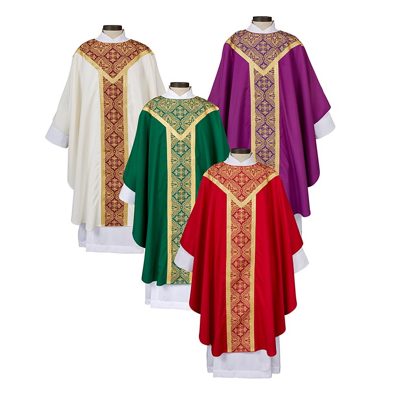 Printed Gothic Chasubles Set of 4, Apparel Living Grace Catalog