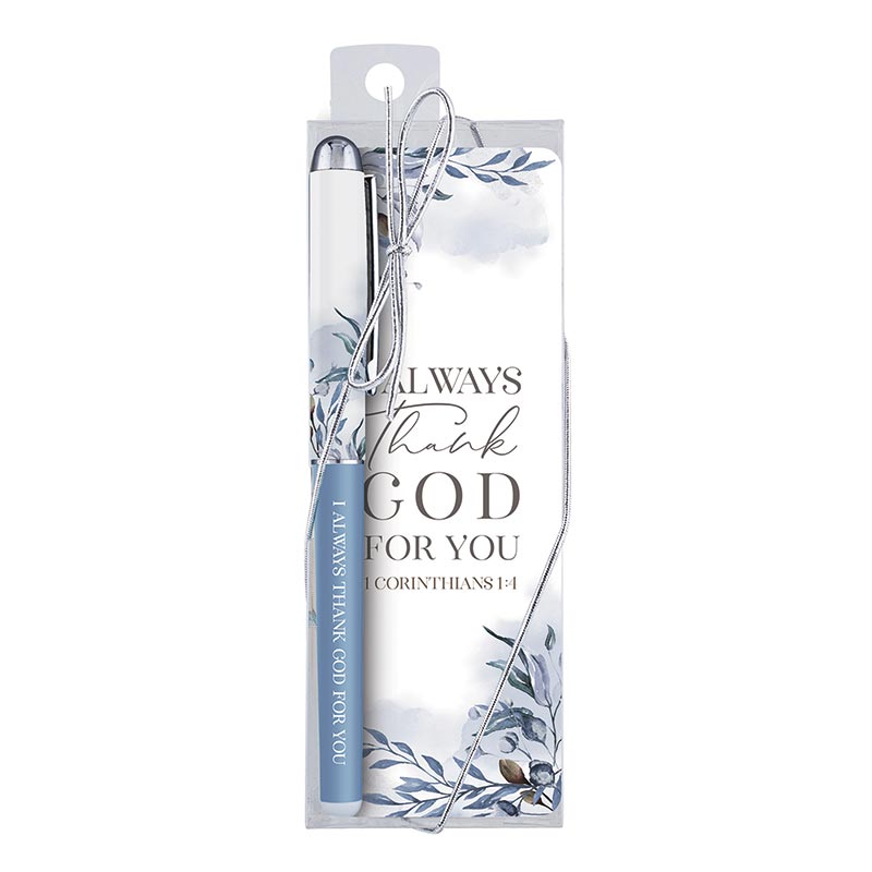 I Always Thank God For You Gift Pen With Bookmark 12pk