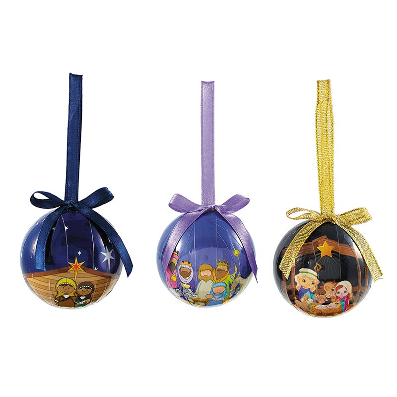 Children's Nativity Ornament Assortment 24/pk, Christmas Living