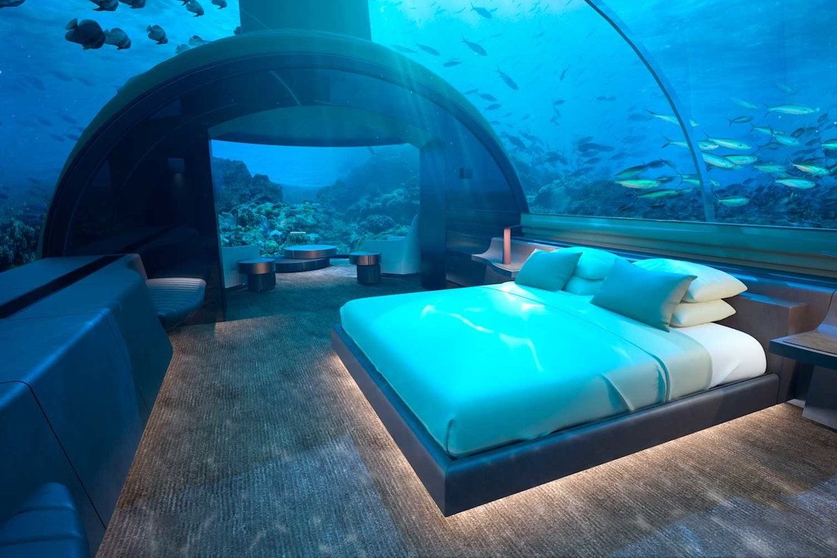 This underwater villa in The Maldives lets you sleep with sharks