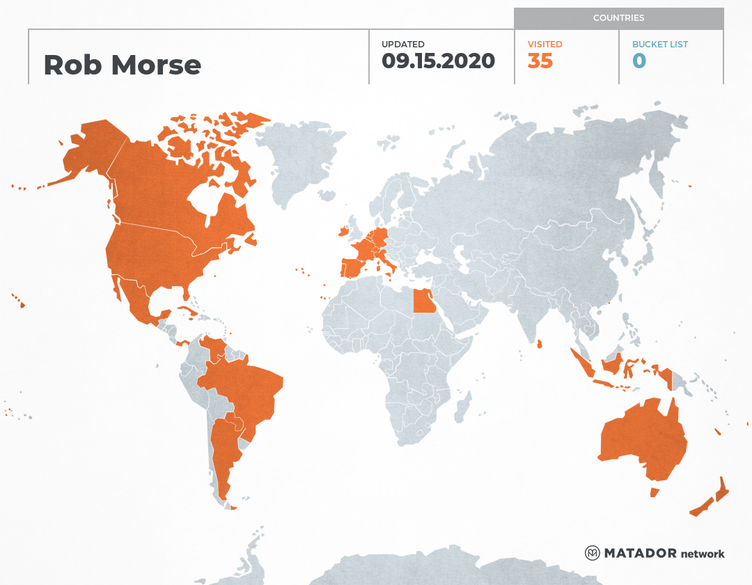 Rob Morse’s Travel Map – Matador Network