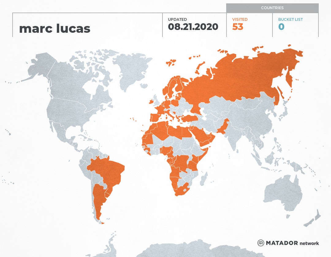 Marc Lucas’s Travel Map – Matador Network
