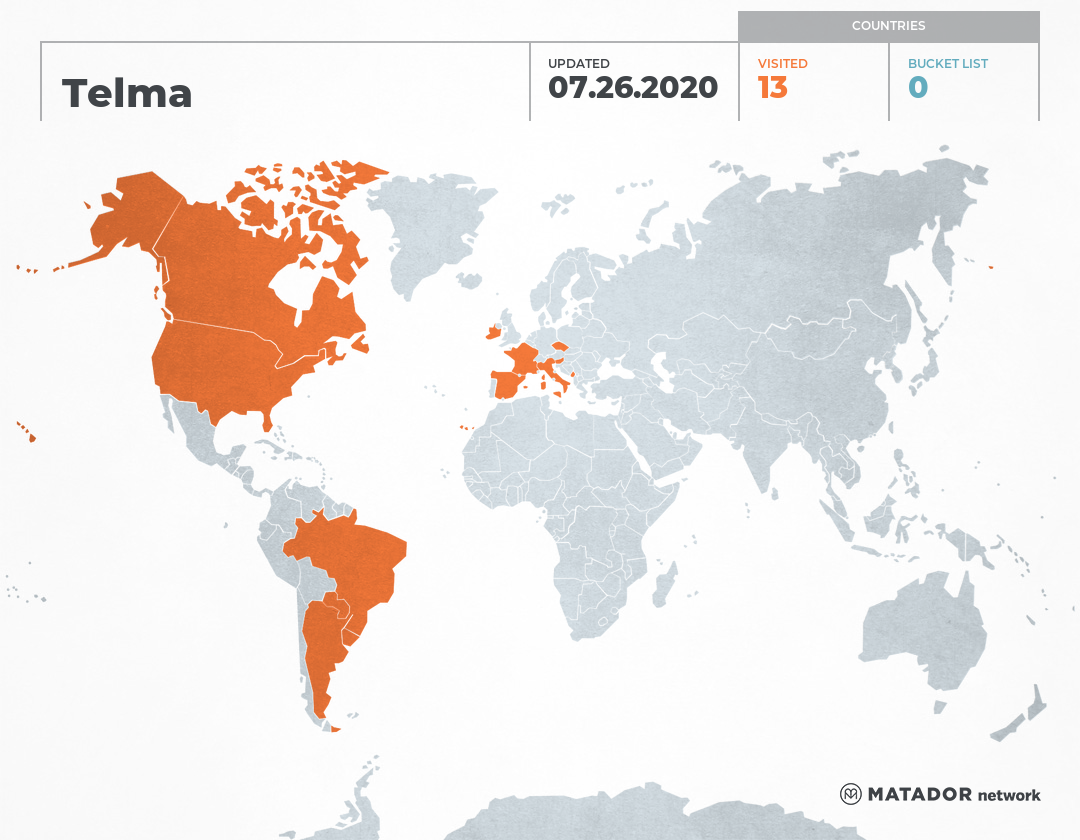 Telemanas Map Telma’s Travel Map – Matador Network