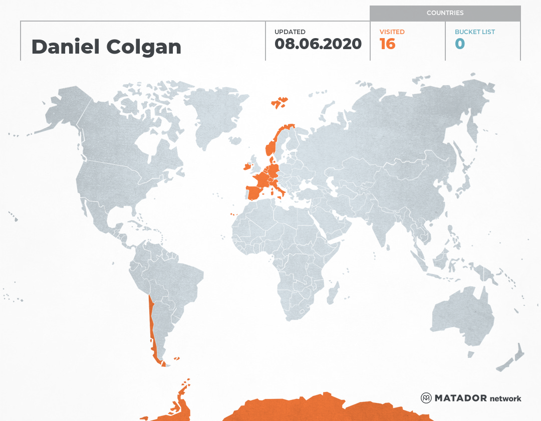 Daniel Colgan’s Travel Map – Matador Network