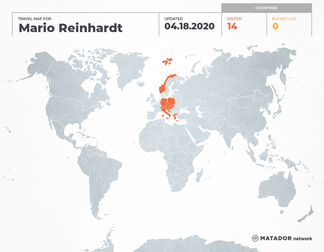 Mario Reinhardt’s Travel Map Matador Network