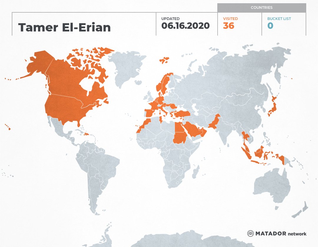 Tamer El-Erian’s Travel Map – Matador Network