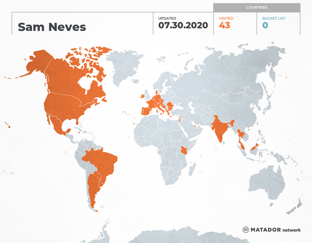 Sam Neves’s Travel Map – Matador Network