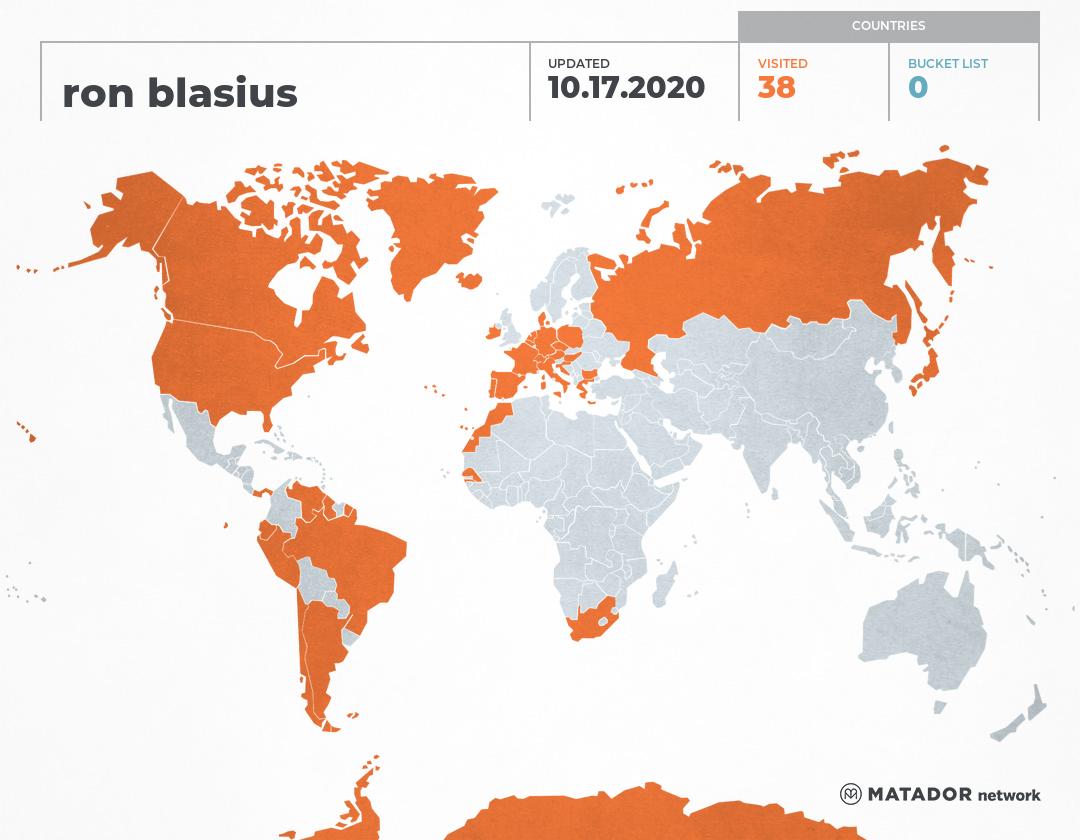 ron blasius’s Travel Map – Matador Network