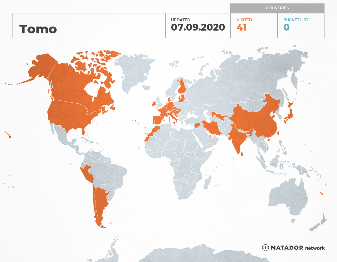 Thatmo Map Tomo’s Travel Map – Matador Network