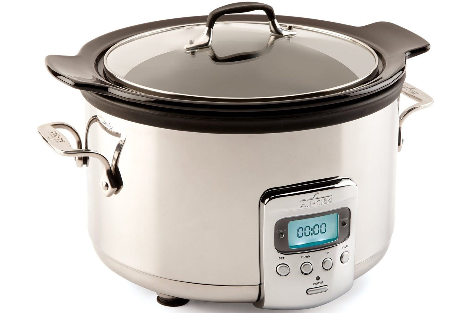 AllClad 4qt Electric Slow Cooker w/ Black Ceramic Insert
