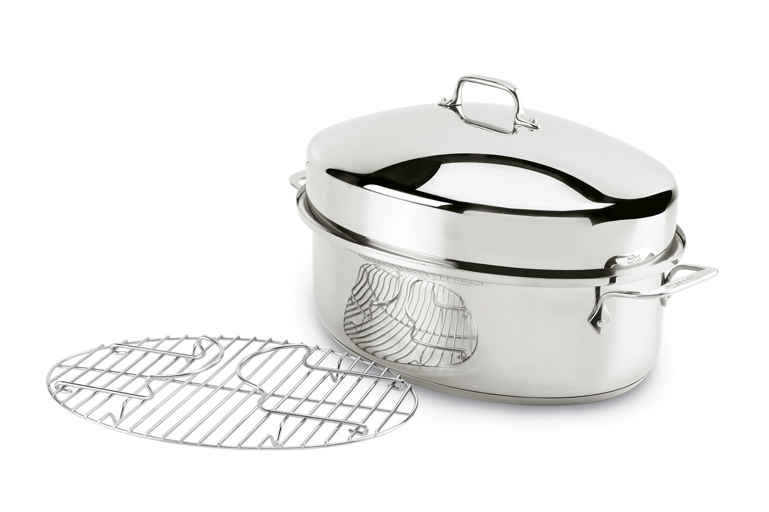 AllClad Stainless Steel Covered Oval Roaster AC2100089398
