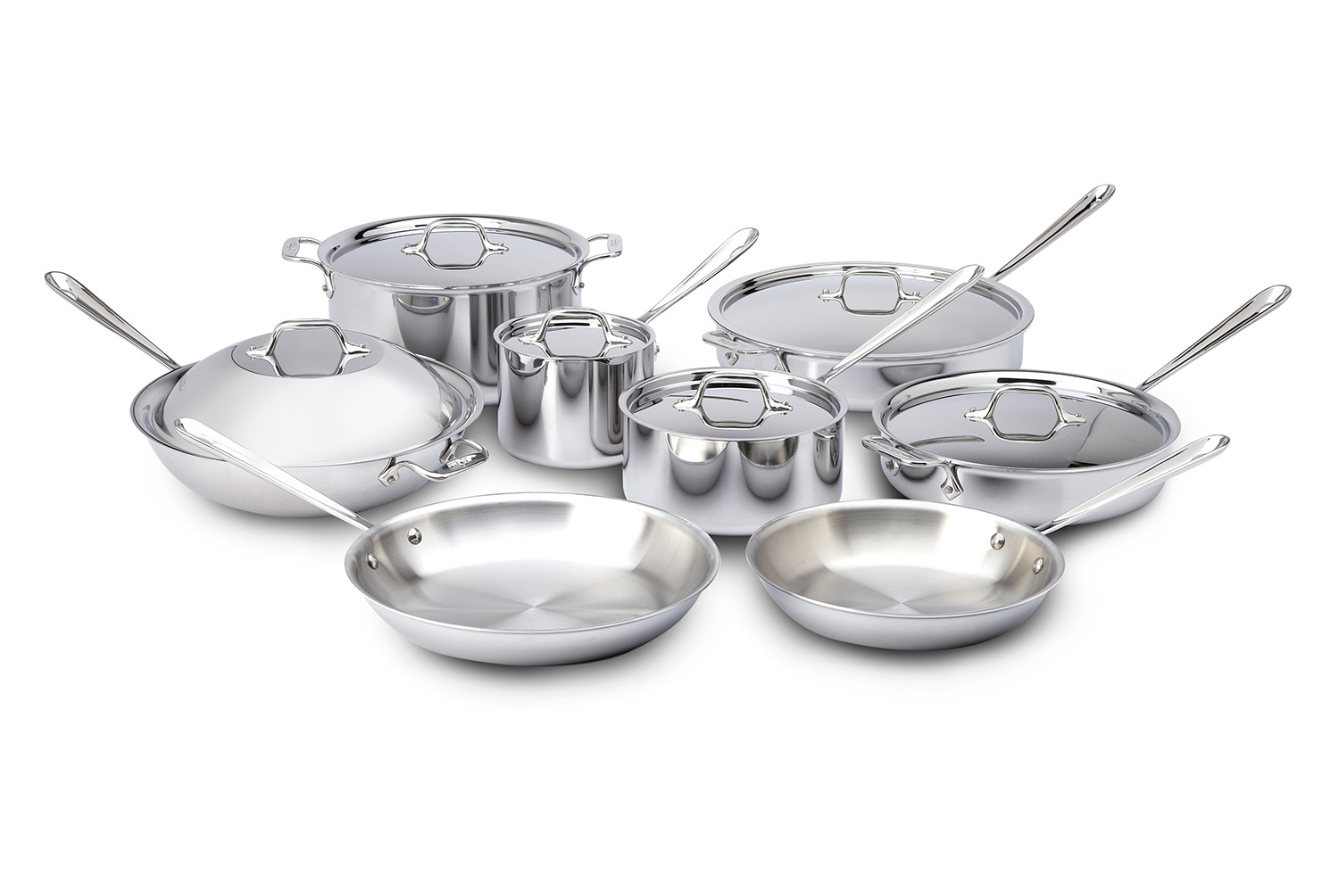 AllClad Stainless Steel 14pc Cookware Set MetroKitchen