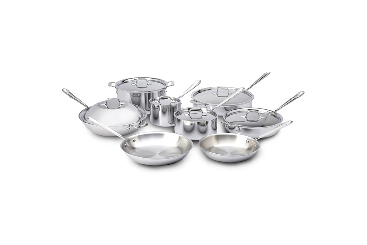 AllClad Stainless Steel 14pc Cookware Set MetroKitchen