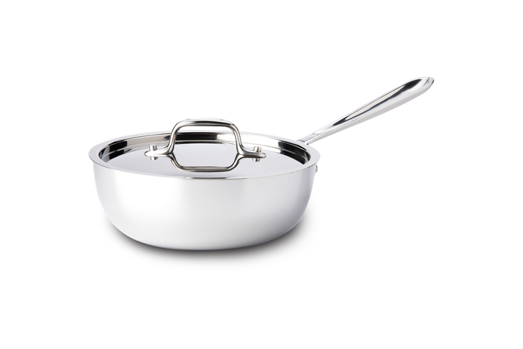 AllClad Stainless Steel 3qt Saucier w/Lid MetroKitchen