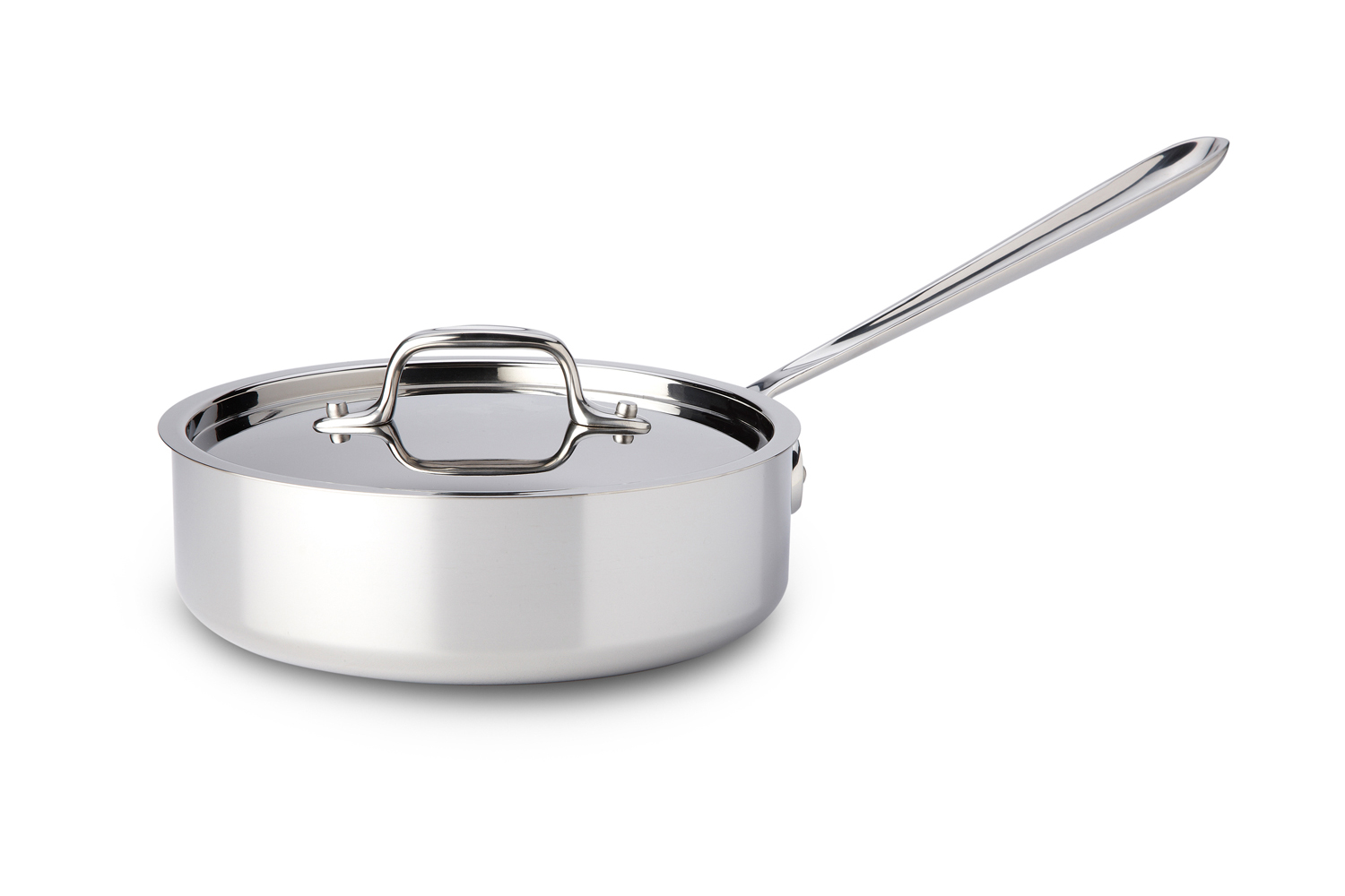 AllClad Stainless Steel 2qt Saute Pan w/Lid MetroKitchen