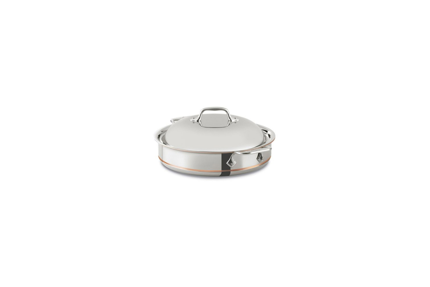 AllClad Copper Core 3qt Sauteuse Pan w/Lid 8701005064 MetroKitchen