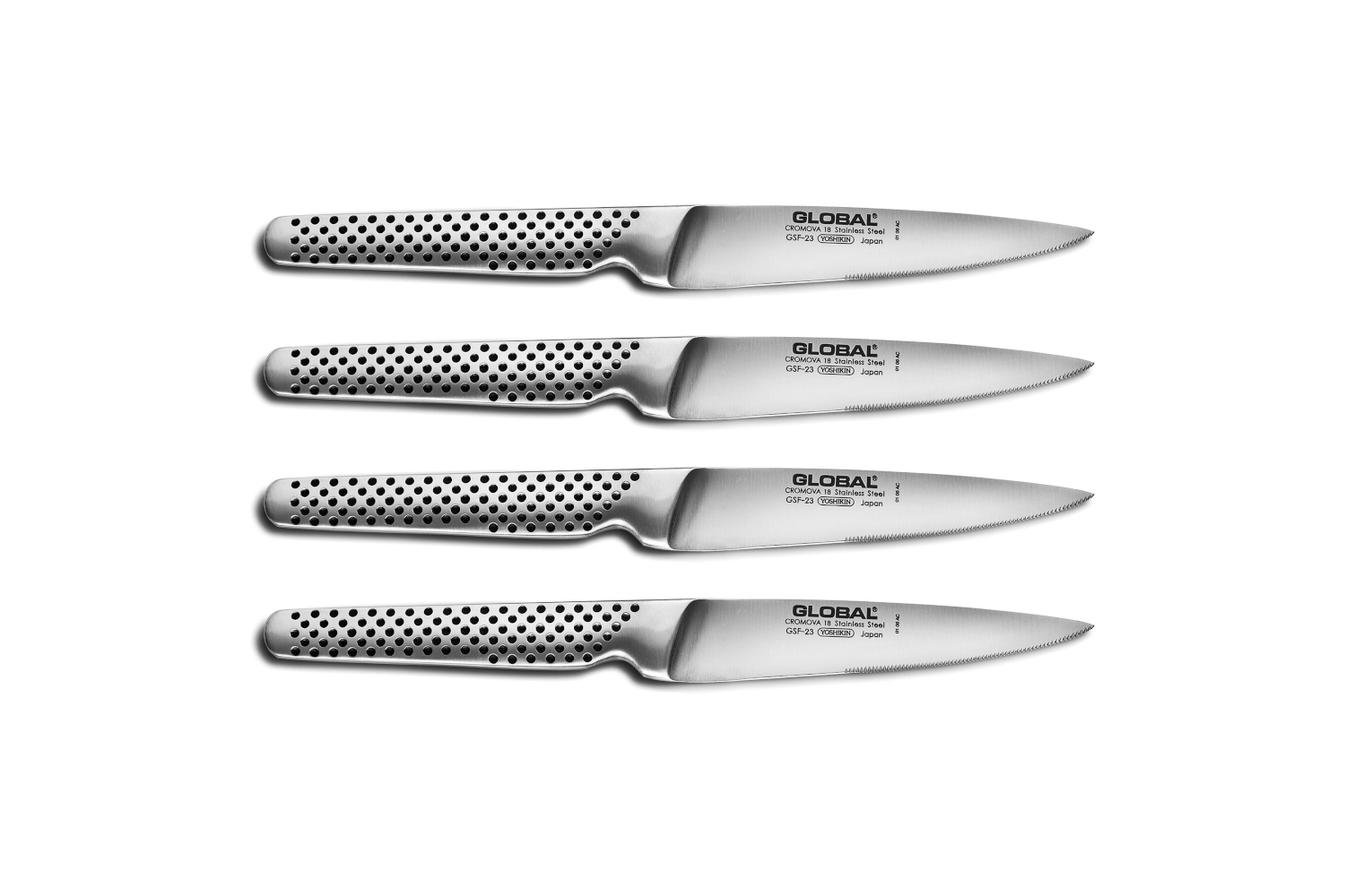 Global 4pc Hot Dropped Steak Knife Set GSF4023