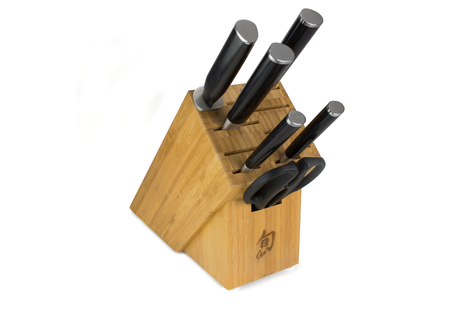 Shun Classic 7pc Knife Block Set & Bamboo Block DM2003B MetroKitchen
