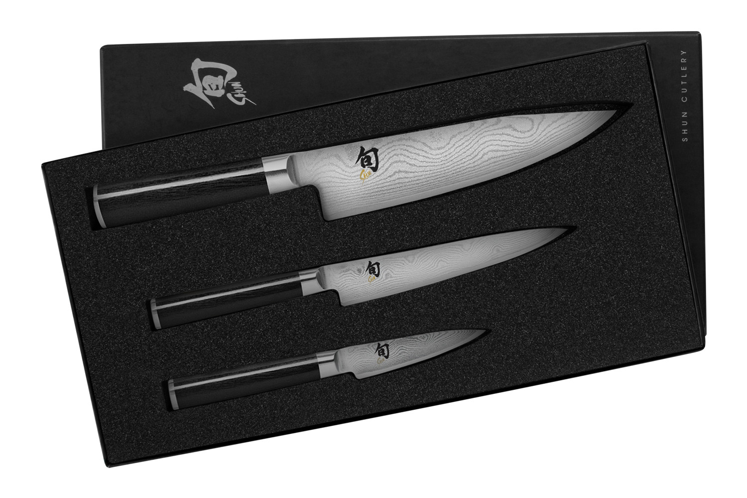 Shun Classic 3pc Flat Knife Set DMS300 Free Shipping MetroKitchen