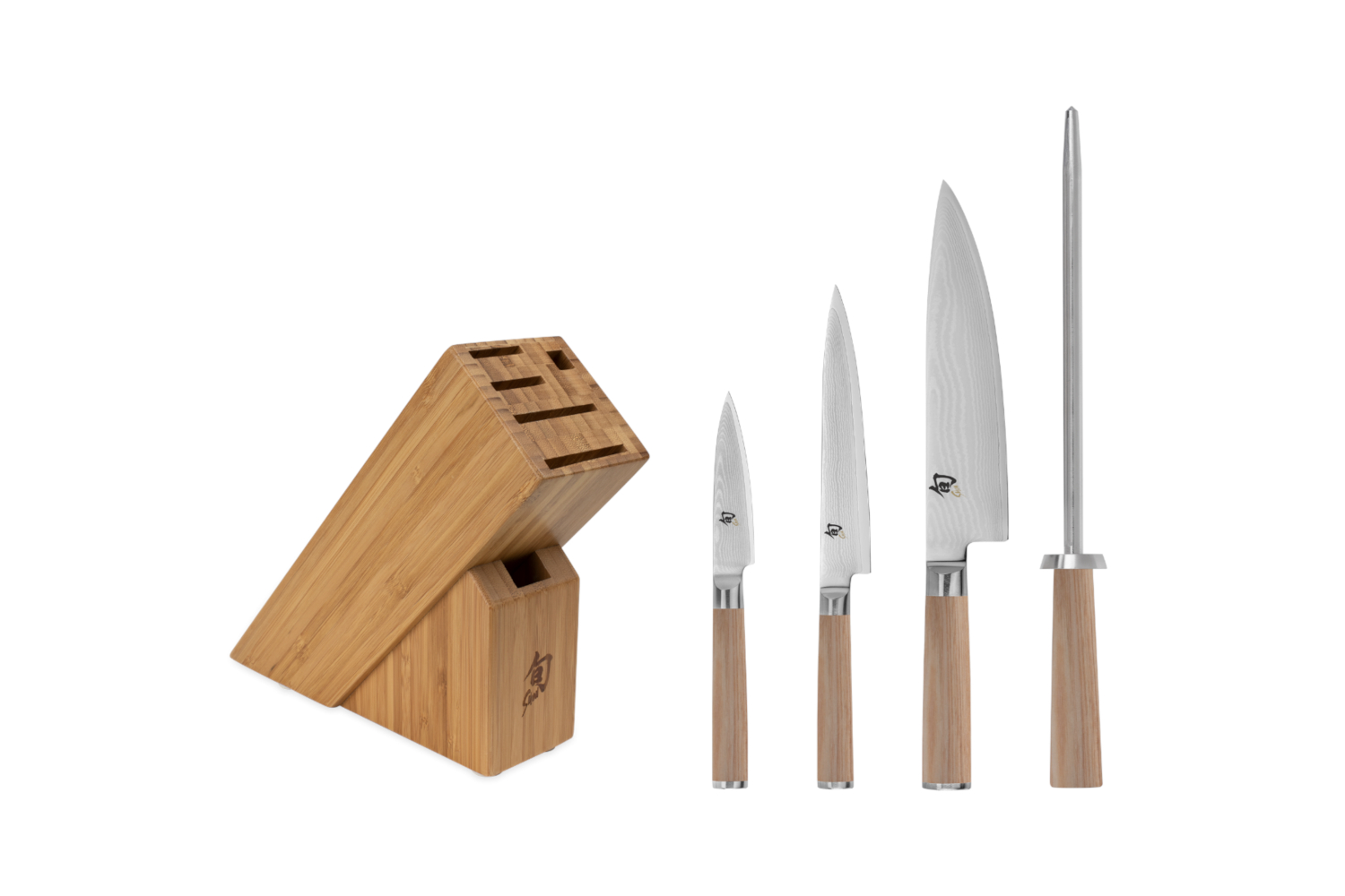 Shun Classic Blonde 5pc Knife Starter Set DMS0540W Free Shipping
