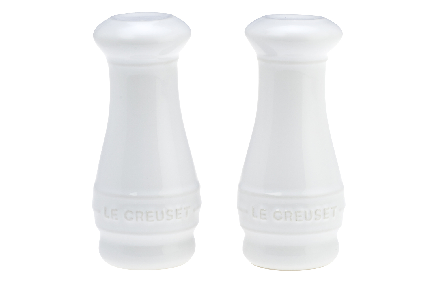 Le Creuset Salt and Pepper Shaker Set White
