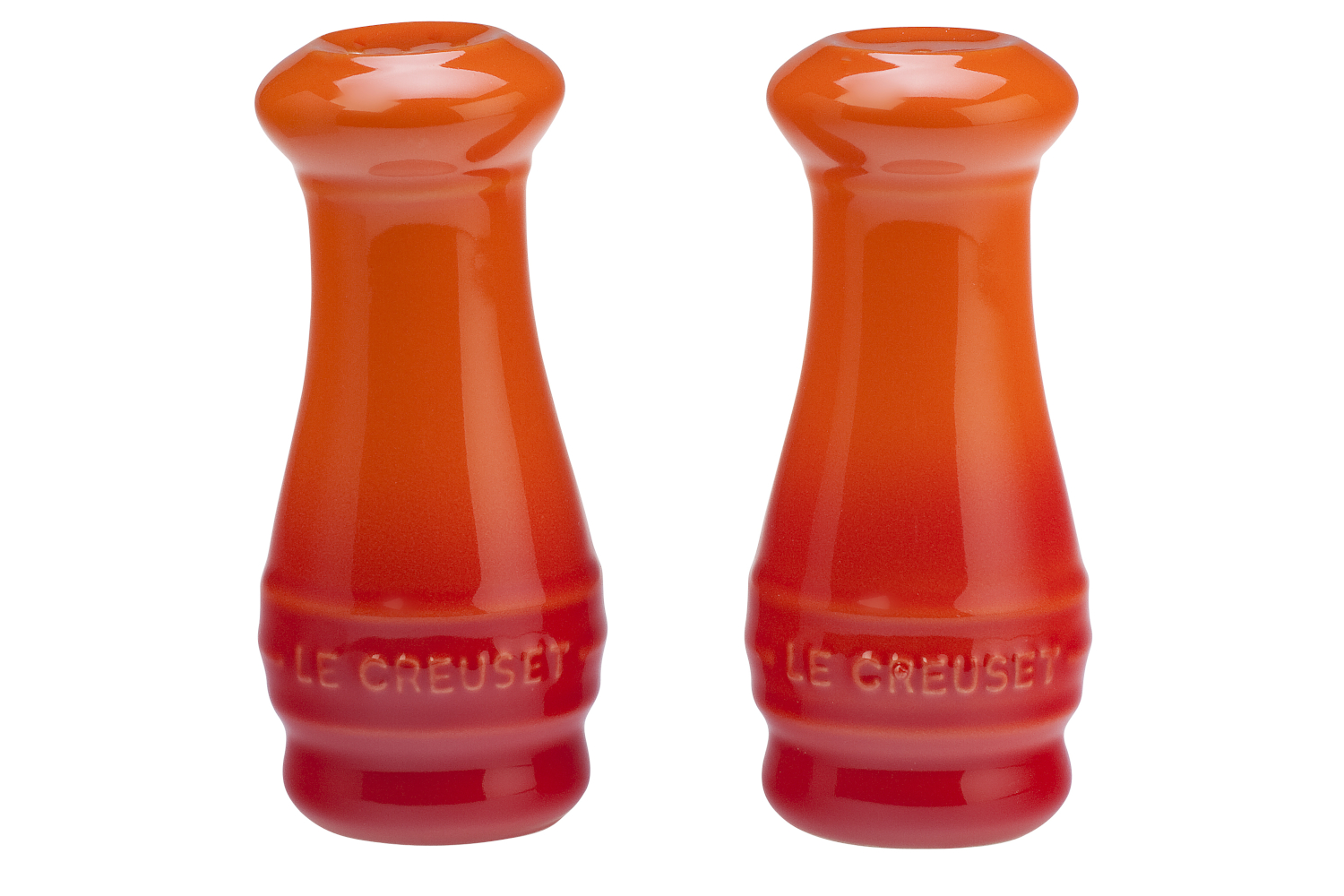 Le Creuset Salt and Pepper Shaker Set Flame