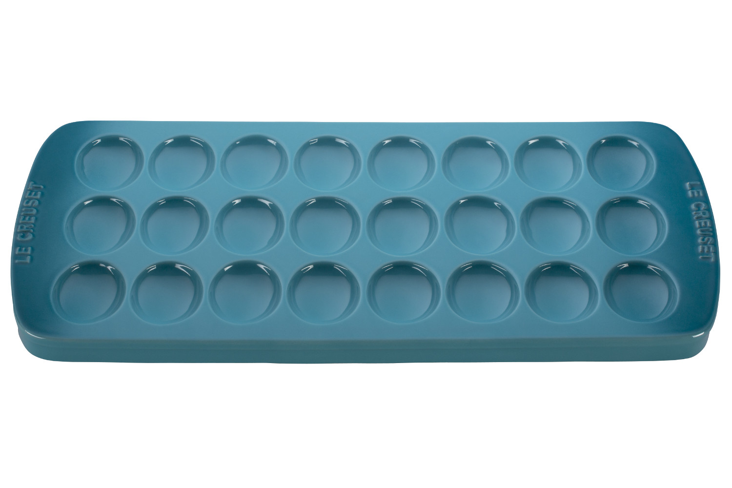 Le Creuset CARIBBEAN BLUE Stoneware Deviled Egg Platter/Tray Holds 24