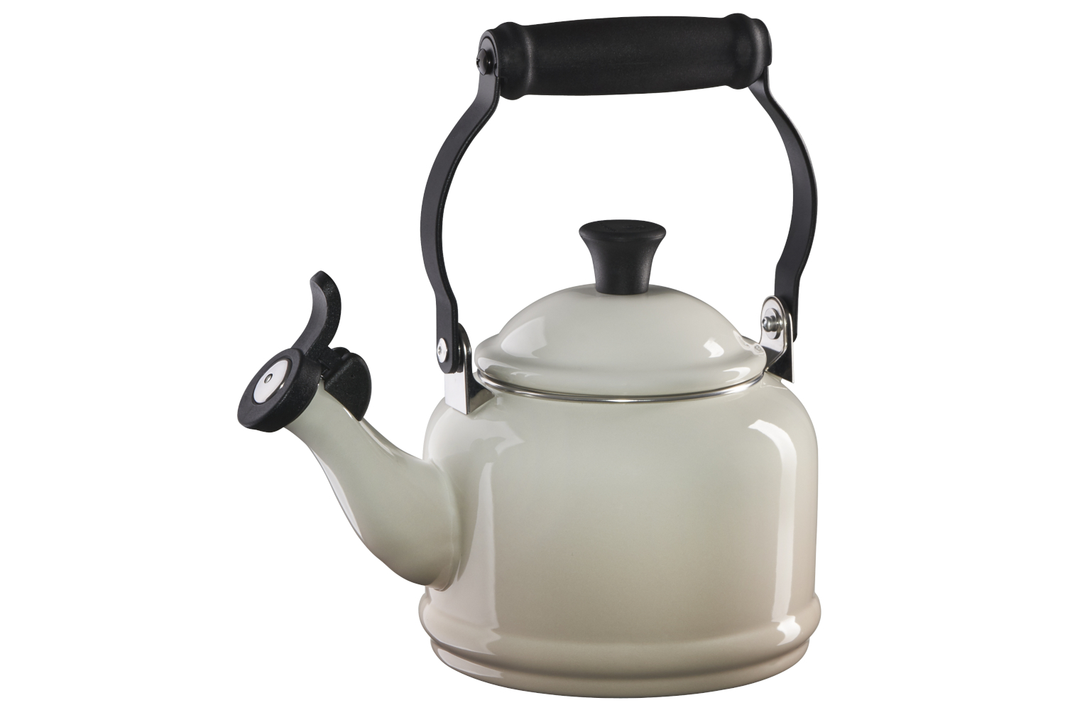 Le Creuset Enamel on Steel Demi Tea Kettle Meringue