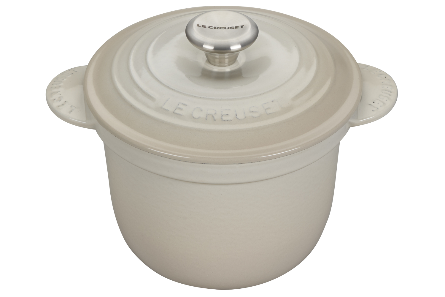 Le Creuset Enameled Cast Iron 2 1/4 qt. Rice Pot w/Insert Meringue