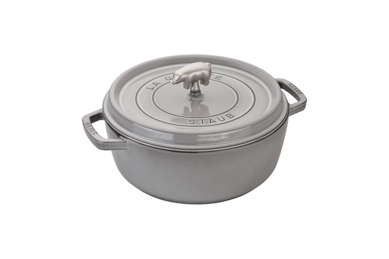 Staub Cast Iron La Cocotte Round Staub Cast Iron 6 qt. Cochon Shallow