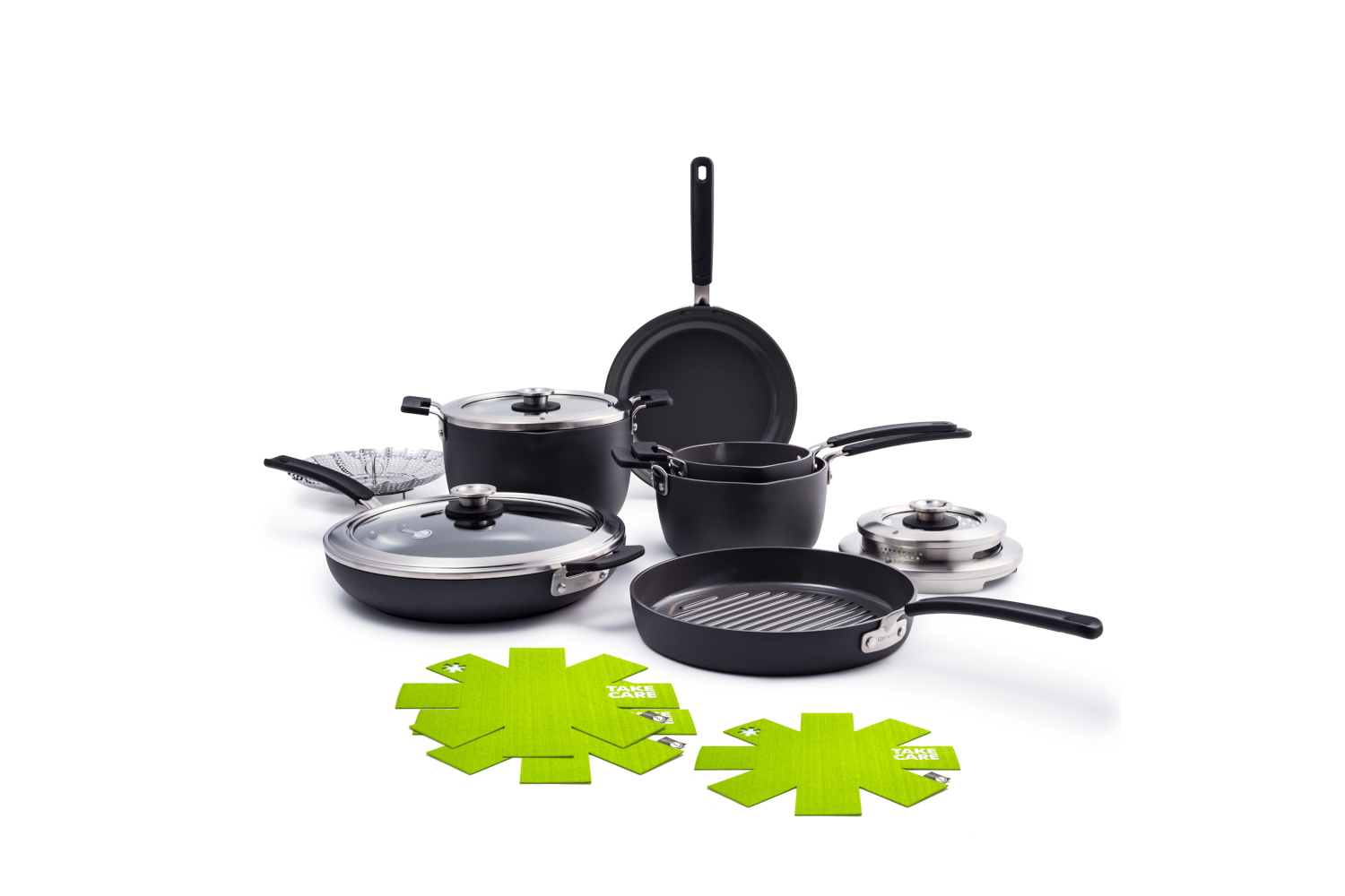 Greenpan Levels Hard Anodized 11 Piece Stackable Ceramic Nonstick