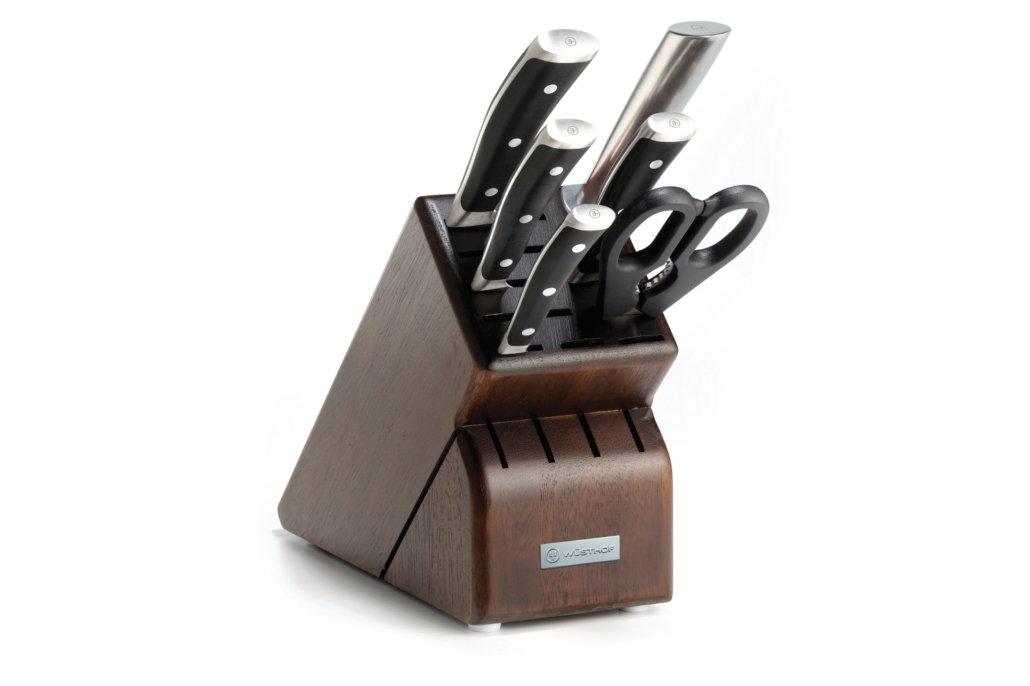 Wusthof Classic Ikon Rebrand 7 Piece Walnut Knife Block Set