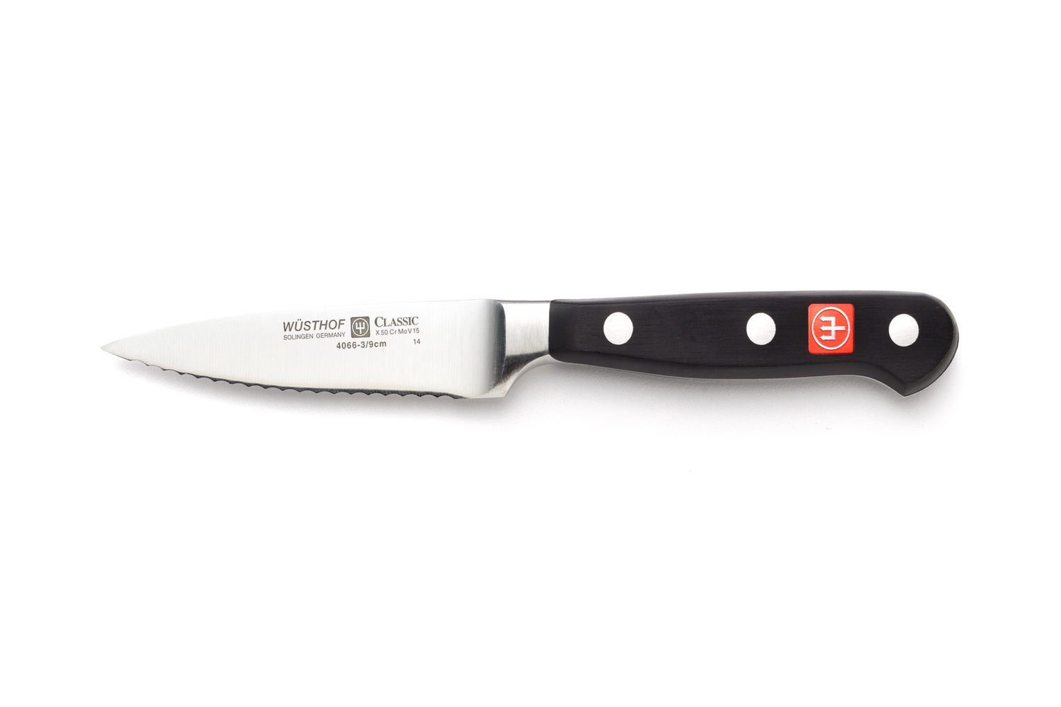 Wusthof Classic 3.5in Serrated Paring Knife 4066379 MetroKitchen