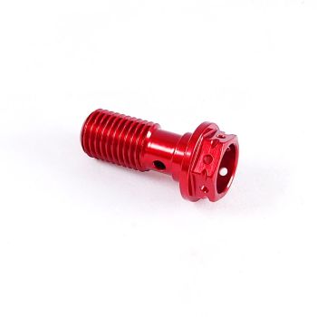 Red Alum. Banjo M10 - 1.25 X 23MM