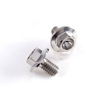 Titanium Large Flange Hex Head M6 - 1.00 X 10MM