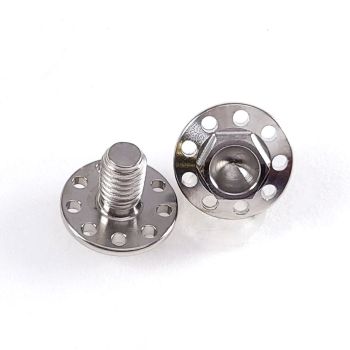 Titanium Large Flange Hex Head M6 - 1.00 X 10MM w/ holes