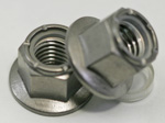 Titanium Nylock Hex Flange Nut M10 - 1.50 Tall