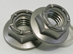 Titanium Nylock Hex Flange Nut M10 - 1.50 Short