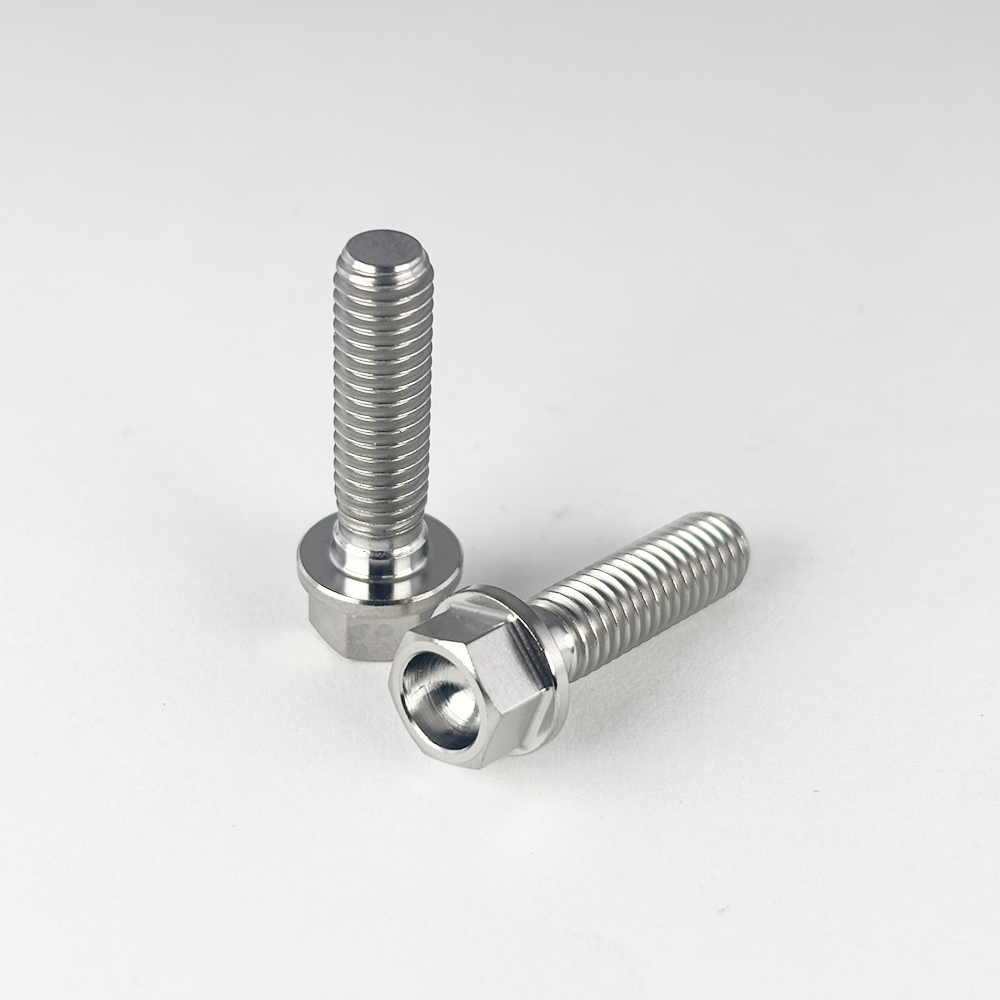 Titanium Hex Flange Head M6 - 1.00 x 25mm