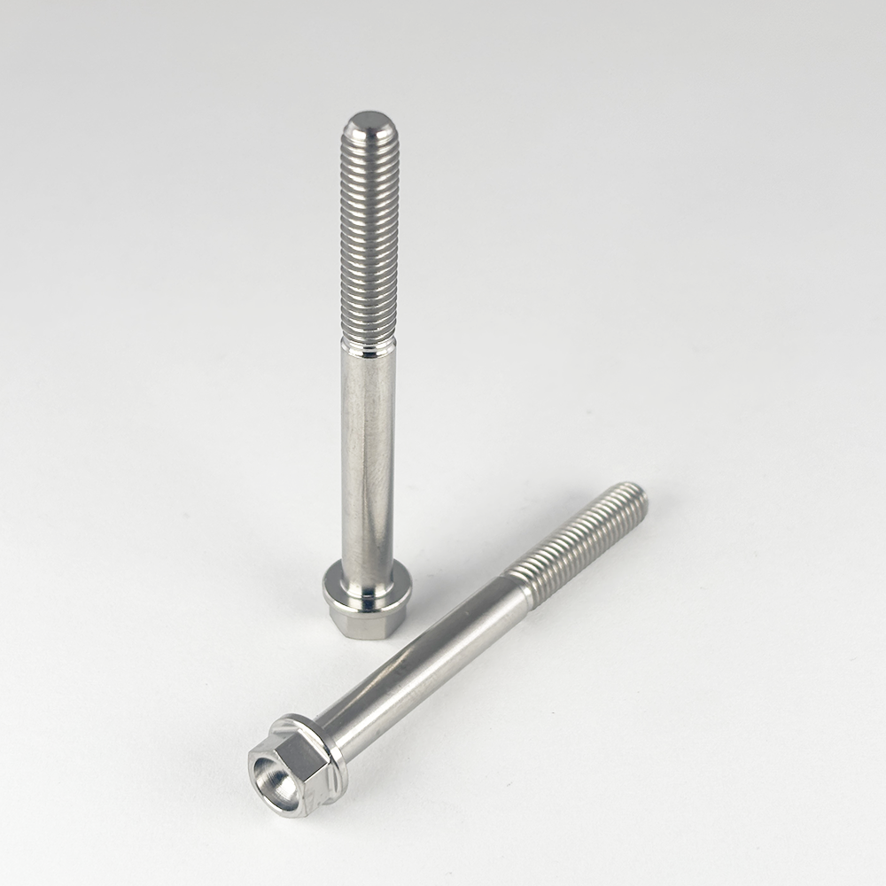 Titanium Hex Flange Head M6-1.00 x 50mm
