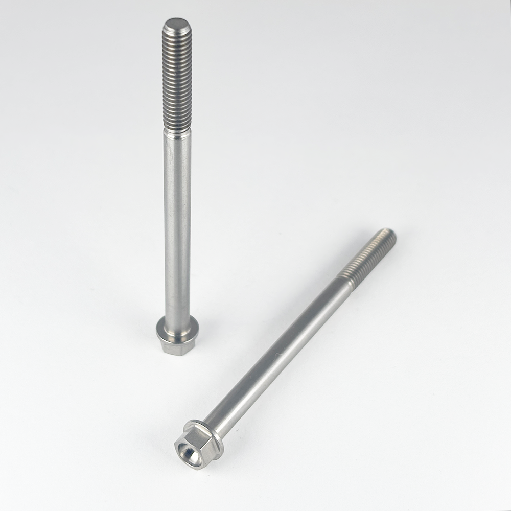 Titanium Hex Flange Head M6-1.0 x 90mm