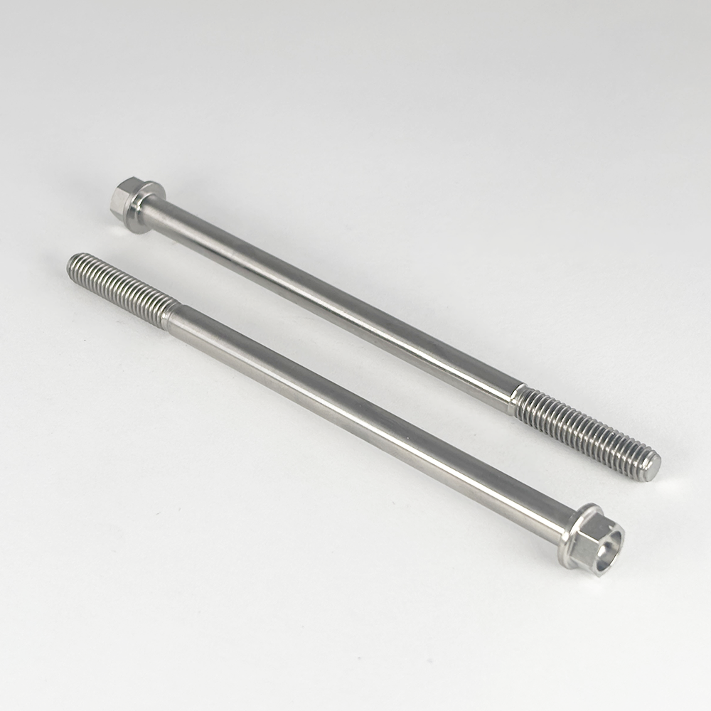 Titanium Hex Flange Head M6-1.0 x 100mm