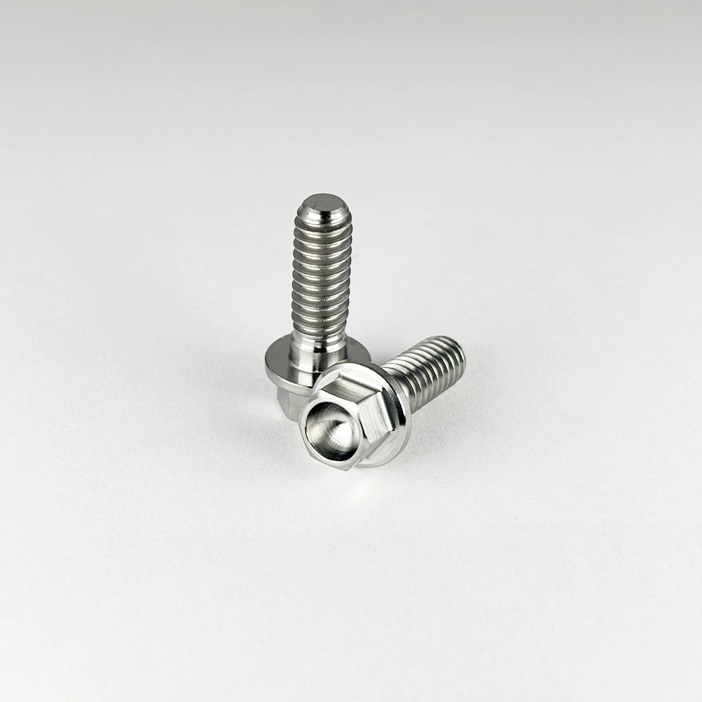 Hex Flange 1/4-20 x 1" Titanium Gr 5 Hex Flange 1/4-20 x 1" Titanium Gr 5