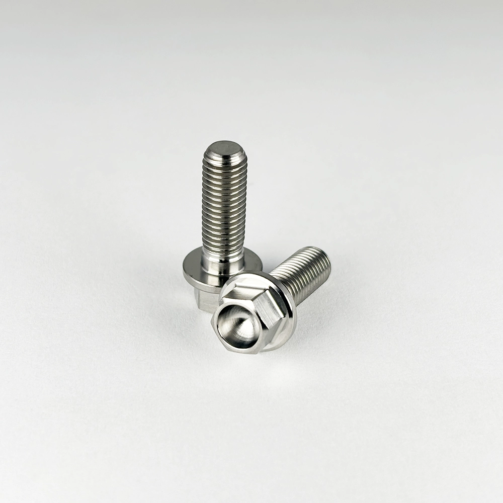 Hex Flange 1/4-28 x 3/4" Titanium Gr 5 Hex Flange 1/4-28 x 3/4" Titanium Gr 5
