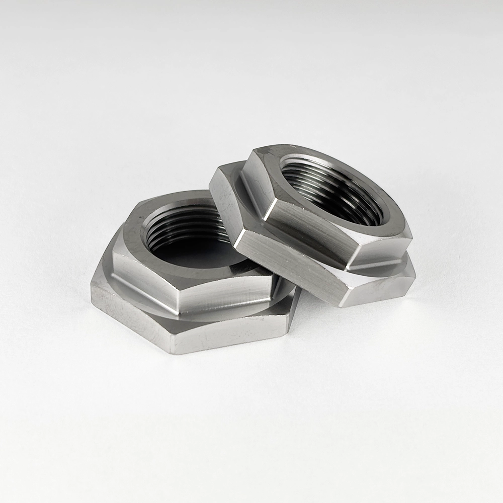 Double Hex Nut M18-1.25 w/UnderCut, Hard Coated CrN