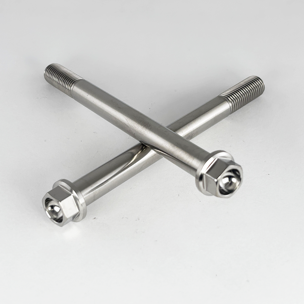 Titanium Hex Flange M10 - 1.25 X 100MM. Flange Dia. = 20.7mm.